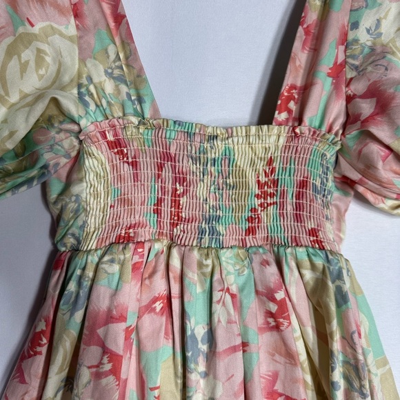 MUMU Floral Puff Sleeve Dress size S pre owned Exellent condition. - Picture 4 of 5
